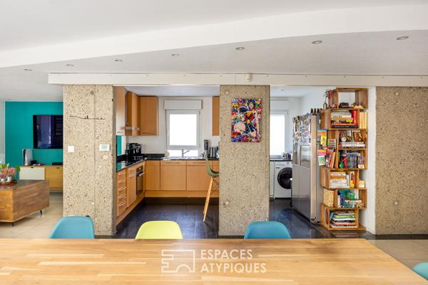 Appartement type loft d’architecte avec jardin plein sud
