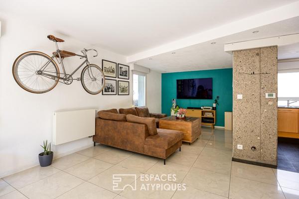 Appartement type loft d’architecte avec jardin plein sud