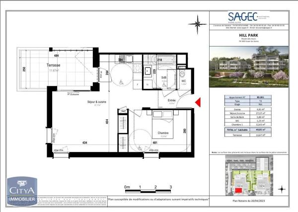 Appartement à louer 2 pièces 49.85m² Évian-les-Bains (74500)