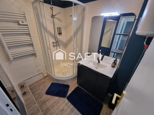 Dans résidence sécurisée, appartement T2 lumineux "VENDU LOUE ET MEUBLE" de 47,08 m² Loi carrez  entièrement rénové en  2024 avec balcon et cave