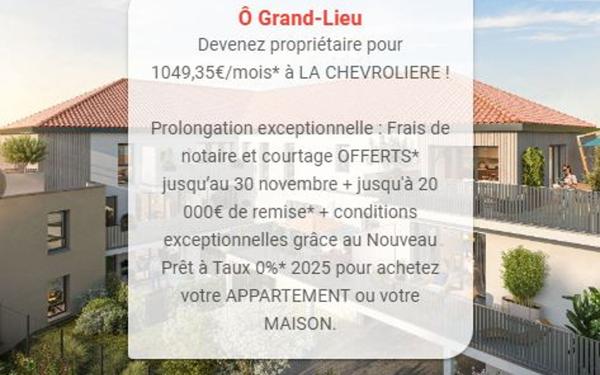 Appartement à vendre    3 pièces • 68,76 m2 La Chevrolière