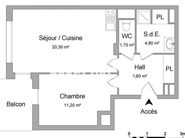 Location Appartement 2 pièces 44.6 m² - 32 RUE ARAGO Villeurbanne 69100