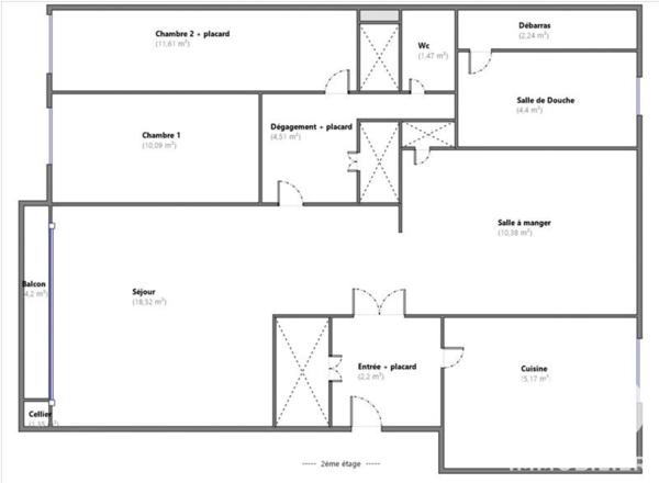 Appartement à vendre 4 pièces 71 m² Saint-Denis