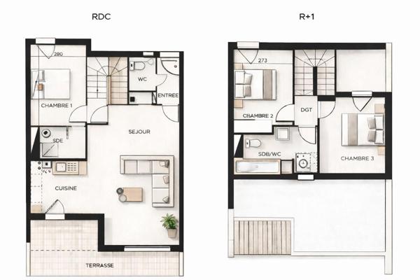 COLOMIERS CENTRE MAISON T4 83.50m² avec jardin et 2 parkings!