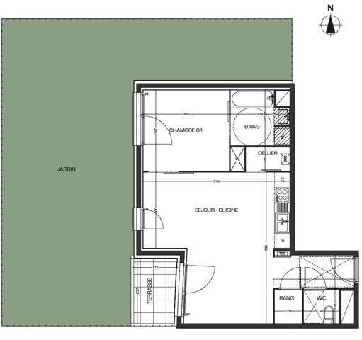 Appartement TASSIN LA DEMI LUNE 52.96 m²