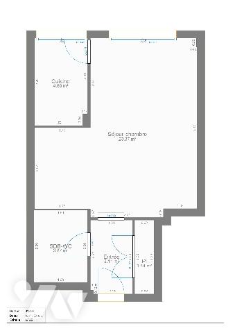 Studio au calme avec coin nuit de 36,39 m² à vendre - Paris 16 (75016)