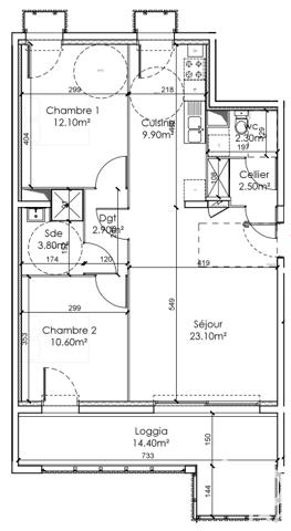 Appartement à vendre 3 pièces 67 m² Rezé