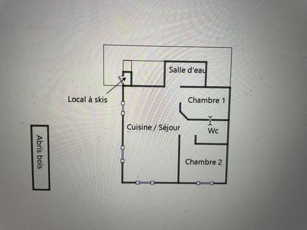 Chatel à 10mn à pied du centre Appt d'env 40m2 dans chalet, calme et ensoleillé