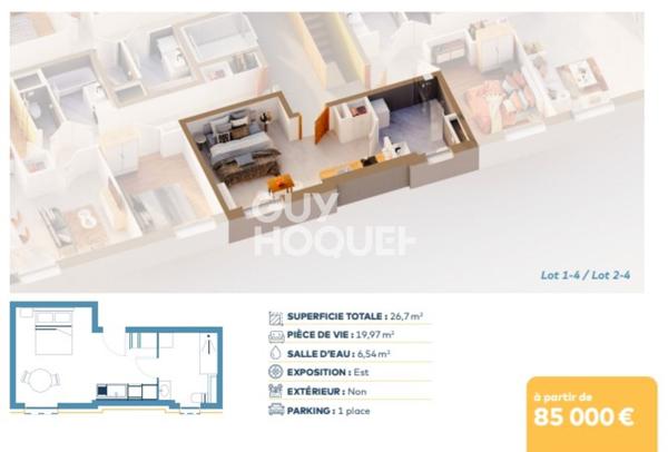 Appartement Les Abrets En Dauphine 1 pièce(s) 26.7 m2