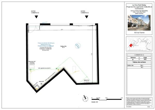 Vente Local commercial 66 m2 à Chartres
