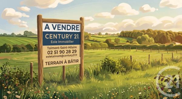 Terrain à vendre  399 m 2   TALMONT ST HILAIRE  - 85
