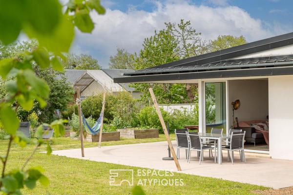Maison contemporaine de plain-pied, 2 gîtes, proximité mer