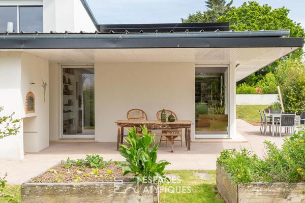 Maison contemporaine de plain-pied, 2 gîtes, proximité mer