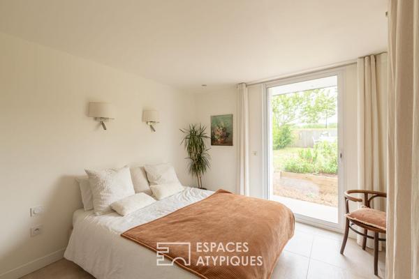 Maison contemporaine de plain-pied, 2 gîtes, proximité mer