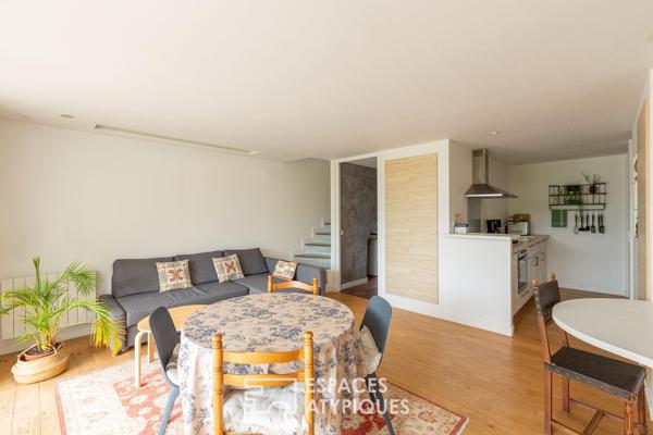 Maison contemporaine de plain-pied, 2 gîtes, proximité mer