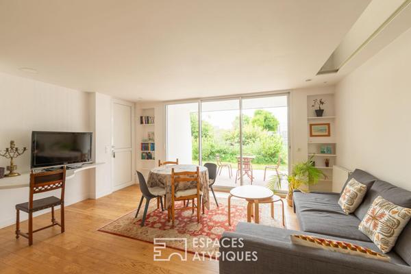 Maison contemporaine de plain-pied, 2 gîtes, proximité mer
