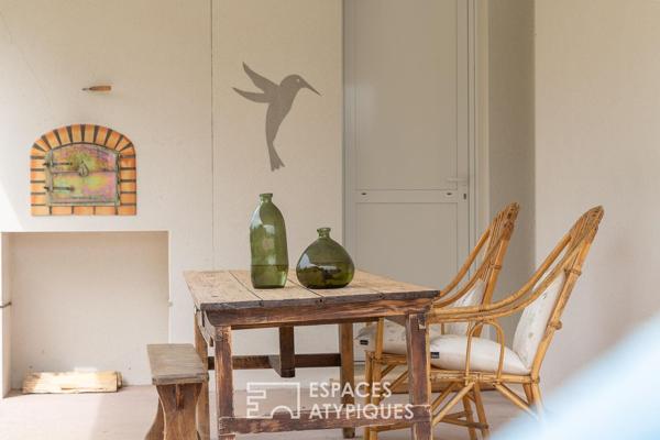 Maison contemporaine de plain-pied, 2 gîtes, proximité mer