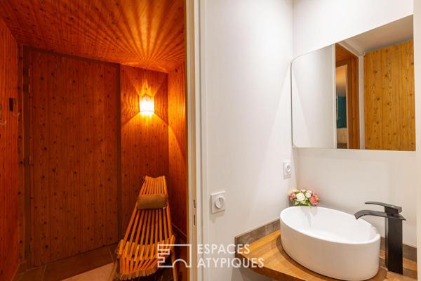 Maison contemporaine de plain-pied, 2 gîtes, proximité mer