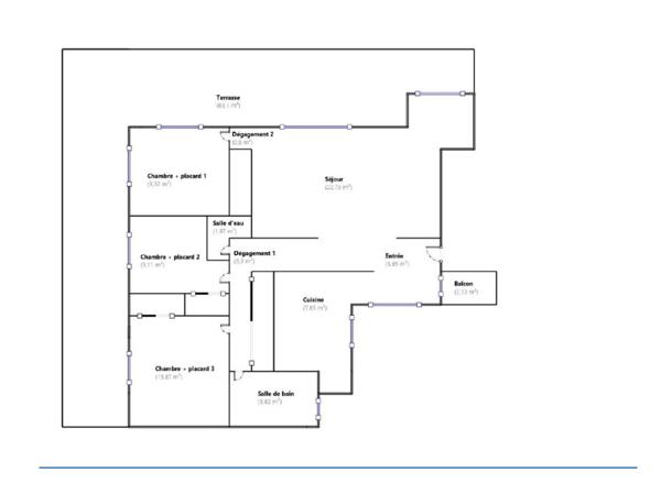 Appartement à vendre 4 pièces vue mer JUAN LES PINS (06)