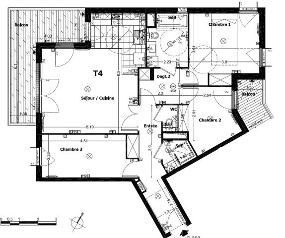 Appartement 4 pièces à louer