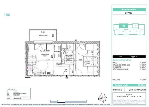 Appartement à vendre 2 pièces 39 m² Camiers