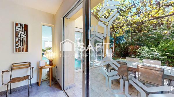Piscine et jardin proche des plages
