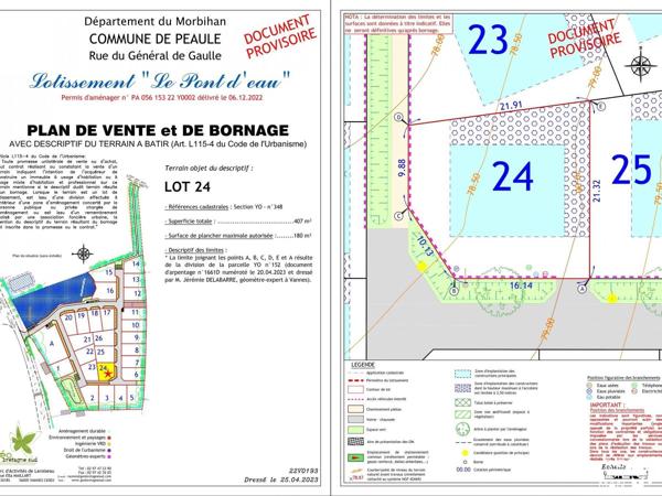 Terrain - Vendu - 407 m² - PEAULE | The Door Man