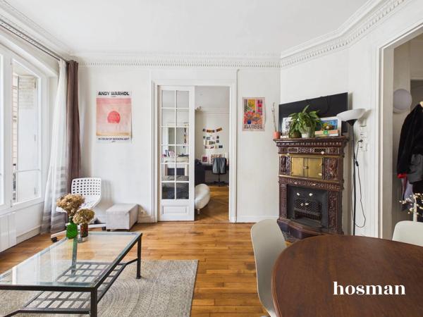 Appartement 3 pièces traversant de 59 m² - Cheminées et double vitrage - Rue de la Clef, Paris 5ème