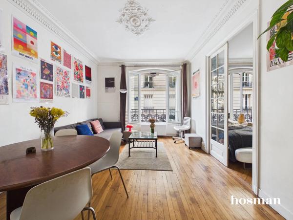 Appartement 3 pièces traversant de 59 m² - Cheminées et double vitrage - Rue de la Clef, Paris 5ème