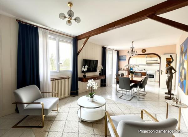 Maison avec jardin, garage et terrain constructible