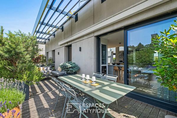 Rooftop en duplex avec vue imprenable sur Lyon dans une résidence de standing