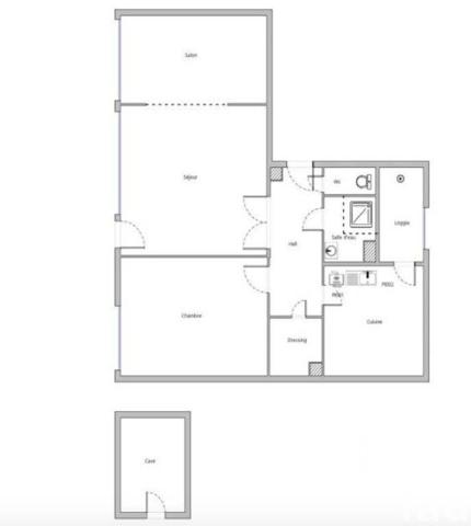 Appartement 2 pièces de 57 m² à Valence (26000)