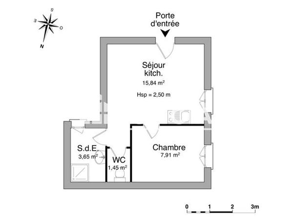 Location Appartement 2 pièces 28.9 m² - 91 RUE DES CARMES Cahors 46000