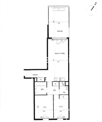 Appartement T3 avec terrasse et place de parking sécurisé