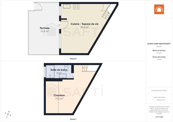 Petite maison de ville avec grande terrasse proche métros et tram