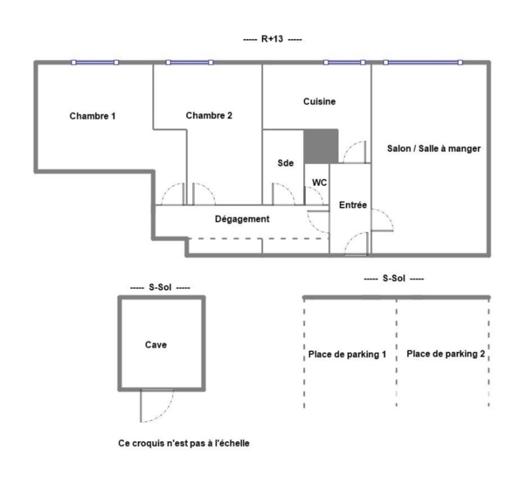 Appartement à vendre 3 pièces 68 m² Antony