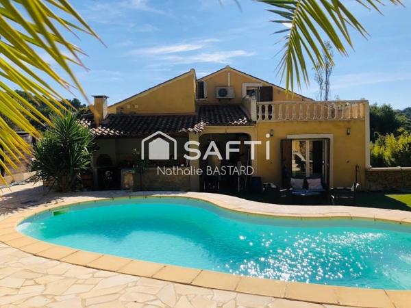 Ensuès Côte Bleue secteur calme et champêtre : jolie maison sur vaste terrain entre mer et village