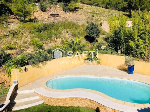 Ensuès Côte Bleue secteur calme et champêtre : jolie maison sur vaste terrain entre mer et village