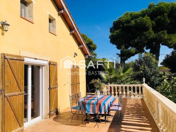 Ensuès Côte Bleue secteur calme et champêtre : jolie maison sur vaste terrain entre mer et village