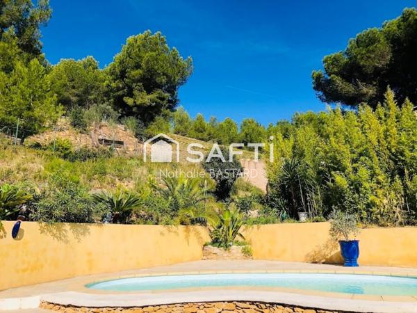 Ensuès Côte Bleue secteur calme et champêtre : jolie maison sur vaste terrain entre mer et village