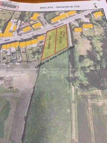 Achat - Terrain à bâtir Bailleul 59270 1853 m 2 2341 m 2