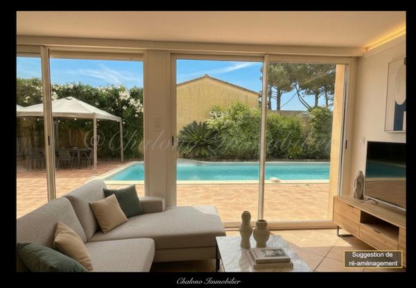 DEPT 34 - LE CAP D'AGDE. VILLA LANGUEDOCIENNE 4 CHAMBRES - PISCINE - GARAGE - RÉS. PRINCIPALE OU SECONDAIRE