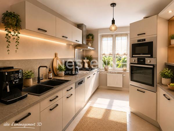 Appartement Bron T4 de 83m2 - 3 chambres - 2 terrasses - Cave - FORT DE BRON 69500