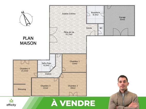 Maison
         6 pièces
        - 147 m² Exclusivité 400 000 € *