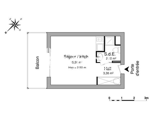 Location Studio meublé 21.8 m² - 6 RUE GEORGES MORVAN La Rochelle 17000