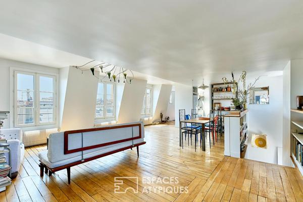 Duplex en dernier étage traversant – Quartier Martyrs