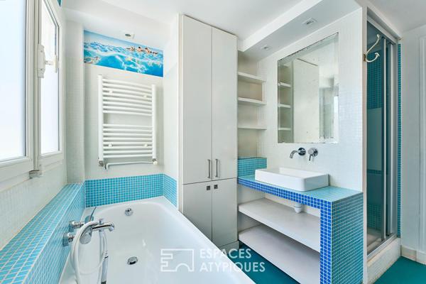 Duplex en dernier étage traversant – Quartier Martyrs