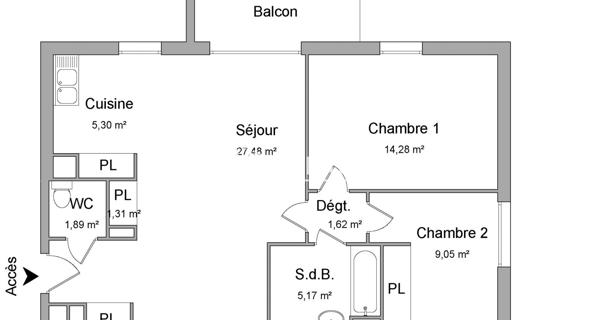 Location Appartement 3 pièces 66.1 m² - Le Petit-quevilly 76140