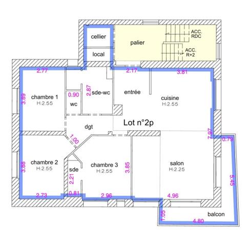 Appartement  4 pièce(s) 93.8 m2 neuf