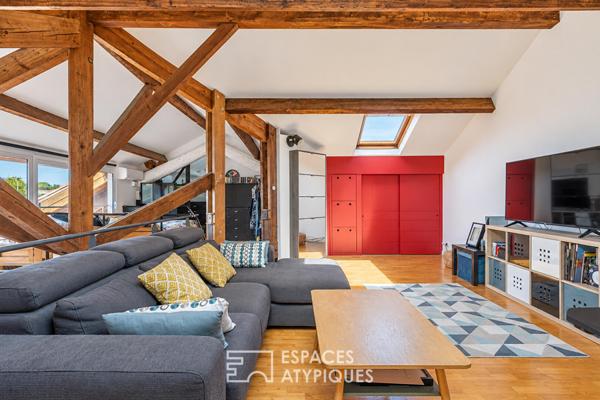 Ancien chai réhabilité en loft avec terrasse tropézienne